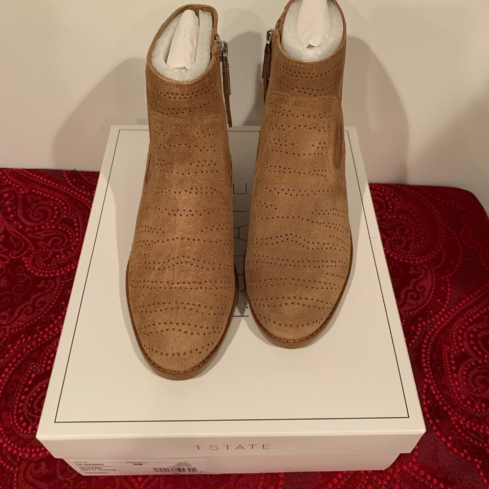 1.STATE Renna Perforated Leather Bootie Sz 6 $149